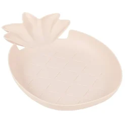 Gifi Lot de 3 assiettes plates en plastique forme ananas