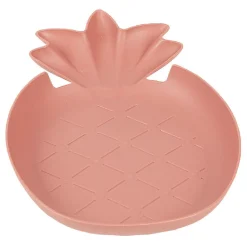 Gifi Lot de 3 assiettes plates en plastique forme ananas