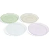 Gifi Lot de 4 assiettes pour enfant Ø18,5cm plastique coloré