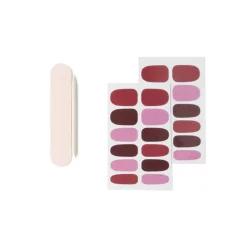 Gifi Beauté^Lot de 24 autocollants vernis à ongles imprimés 5 coloris