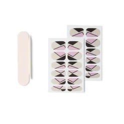 Gifi Beauté^Lot de 24 autocollants vernis à ongles imprimés 5 coloris