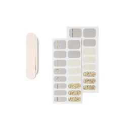 Gifi Beauté^Lot de 24 autocollants vernis à ongles imprimés 6 coloris