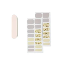 Gifi Beauté^Lot de 24 autocollants vernis à ongles imprimés 6 coloris