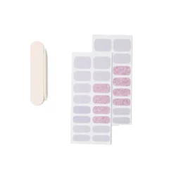 Gifi Beauté^Lot de 24 autocollants vernis à ongles imprimés 6 coloris
