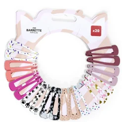 Gifi Beauté^Lot de 20 barrettes clips multicolores