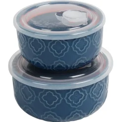 Gifi Lot de 2 boîtes alimentaires en céramique