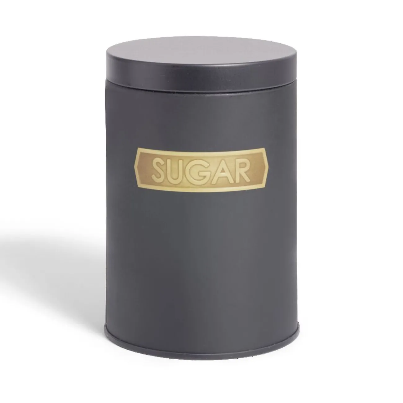 Gifi Lot de 3 boîtes alimentaires acier noir et doré Ø9xH12cm