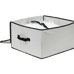 Gifi Rangement|Lot de 2 boîtes de rangement avec 2 housses sous-vide gris