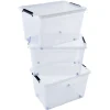 Gifi Rangement|Lot de 3 boîtes de rangement 60 litres