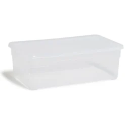 Gifi Rangement|Lot de 4 box 11L plastique transparent