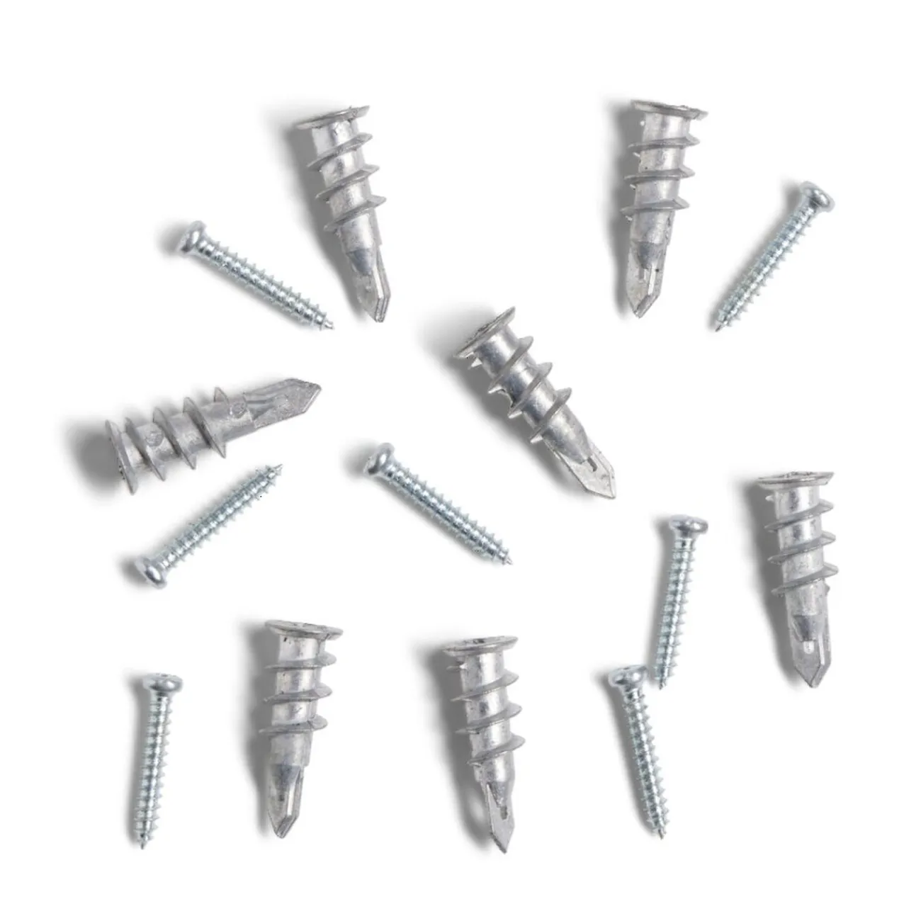 Gifi Quincaillerie^Lot de 7 chevilles autoforeuses avec vis Ø6x30mm charge 20kg