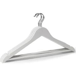 Gifi Rangement|Lot de 5 cintres en bois et métal 44,5x23cm - 4 coloris