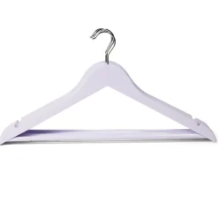 Gifi Rangement|Lot de 5 cintres en bois et métal 44,5x23cm - 4 coloris