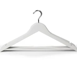 Gifi Rangement|Lot de 5 cintres en bois et métal 44,5x23cm - 4 coloris