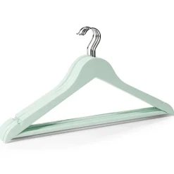 Gifi Rangement|Lot de 5 cintres en bois et métal 44,5x23cm - 4 coloris