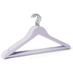 Gifi Rangement|Lot de 5 cintres en bois et métal 44,5x23cm - 4 coloris