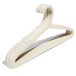 Gifi Rangement|Lot de 25 cintres en paille de blé brun 43x21,5cm