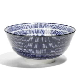 Gifi Lot de 4 coupelles 300ml porcelaine Ø15cm bleu et blanc