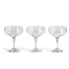 Gifi Lot de 3 coupes de champagne en verre 27cl