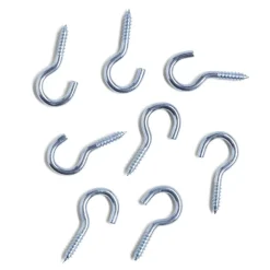 Gifi Quincaillerie^Lot de 8 crochets ouverts gris Ø3,5x20mm