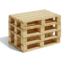 Gifi Lot de 4 dessous de verre en bois style palette 12x8xH2cm