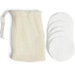 Gifi Beauté^Lot de 5 disques démaquillants en coton réutilisables Ø8cm