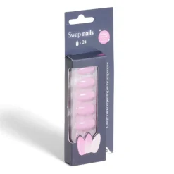 Gifi Beauté^Lot de 24 faux ongles caméléon avec stickers de colle plastique rouge