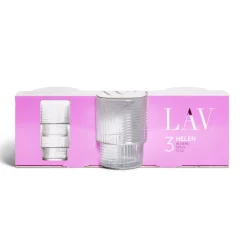 Gifi Lot de 3 gobelets en verre empilables 32,5cl