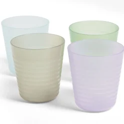 Gifi Lot de 4 gobelets pour enfant Ø7,7xH.8,5cm plastique coloré