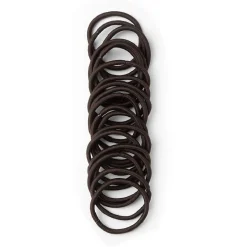 Gifi Beauté^Lot de 15 élastiques à cheveux basiques polyester marron