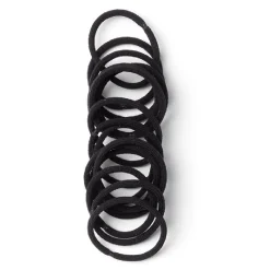 Gifi Beauté^Lot de 15 élastiques à cheveux basiques polyester noir