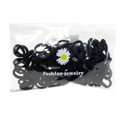 Gifi Beauté^Lot de 100 élastiques à cheveux noirs ou multicolores