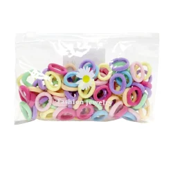 Gifi Beauté^Lot de 100 élastiques à cheveux noirs ou multicolores
