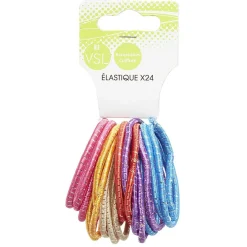 Gifi Beauté^Lot de 24 élastiques de 6 couleurs