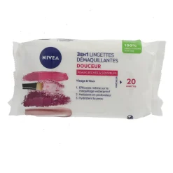 Gifi Beauté^Lot de 20 lingettes démaquillantes 3 en 1 Nivea