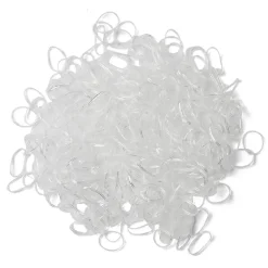 Gifi Beauté^Lot de 500 mini élastiques à cheveux caoutchouc transparent