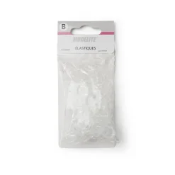Gifi Beauté^Lot de 500 mini élastiques à cheveux caoutchouc transparent