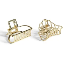 Gifi Beauté^Lot de 2 mini pinces à cheveux métal doré