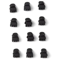 Gifi Beauté^Lot de 12 mini pinces cheveux papillon noir mat L2cm