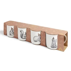 Gifi Lot de 4 mugs animaux 33,5cl
