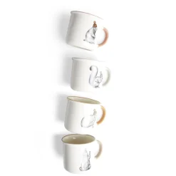 Gifi Lot de 4 mugs animaux 33,5cl