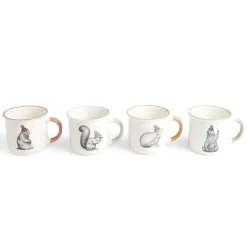 Gifi Lot de 4 mugs animaux 33,5cl