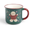 Gifi Lot de 4 mugs en céramique décor Noël 365ml