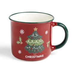 Gifi Lot de 4 mugs en céramique décor Noël 365ml