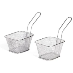 Gifi Lot de 2 paniers à frites inox argenté 19,5x17,5x8,5cm