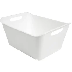 Gifi Rangement|Lot de 3 panières 18 L Blanche