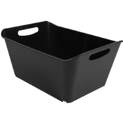 Gifi Rangement|Lot de 3 panières 18 L Noire