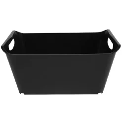 Gifi Rangement|Lot de 3 panières 18 L Noire