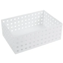 Gifi Rangement|Lot de 3 panières de rangement blanche