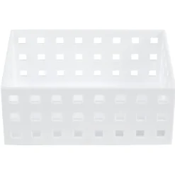 Gifi Rangement|Lot de 3 panières de rangement blanche